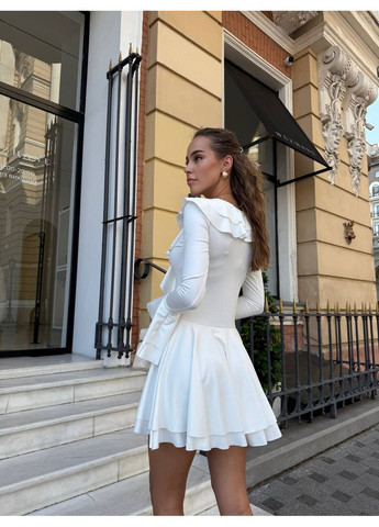 Білий святковий, повсякденний, кежуал жіноча сукня No Brand однотонна