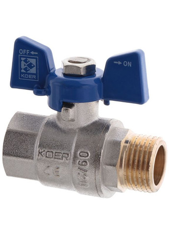 Кран шаровый 1/2" ГШМ (KR.218.B) синий (KR2722) KOER (315443840)