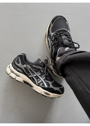Чорні Осінні кросівки чоловічі asics gel-nyc black grey gore-tex | асікс гель-нюк чорний No Brand