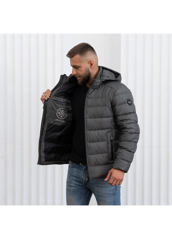 Графитовая зимняя мужская зимняя куртка большого размера SK