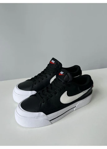 Чорні кросівки чоловічі nike court legacy lift black найк корт чорні демісезон No Brand