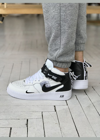 Кросівки жіночі і чоловічі Nike Air Force 1’07Lv8 Ultra High White | Найк Аір Форс високі білі No Brand білі демісезони (307397802)