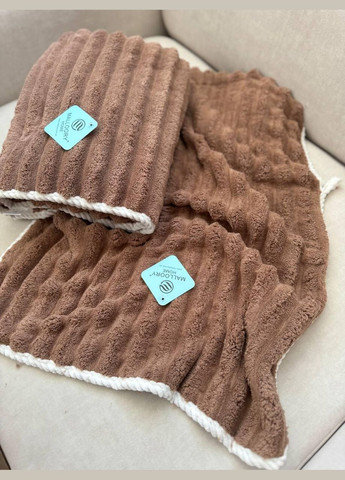 Набор из 2 полотенец гигроскопичное для тела микрофибра Шоколадный (П4Кrushnuk003-01) No Brand комбинированный