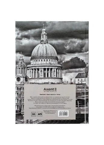Книга записна тверда обкл. А5, 96 арк., кліт., R&B Bus (271292) Axent (388164785)