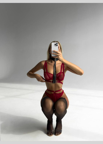 Бордовий демісезонний жіноча бордова нижня No Brand білизна