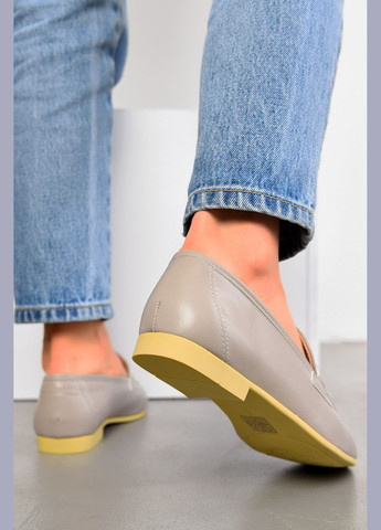 Женские балетки женские серого цвета Let's Shop | серые однотонные без декора искусственная замша (313399593)