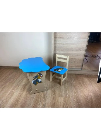 Дитячий письмовий столик та стільчик кришка Хмарка No Brand (331640462)