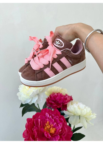 Рожеві Осінні кросівки чоловічі adidas campus brown pink адідас кампус No Brand