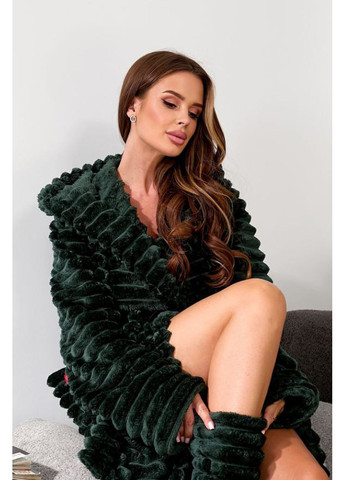 Женский махровый халат миди с капюшоном Selim-tekstil (370143784)