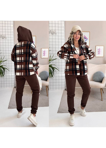 Костюм женский теплые брюки на флисе и брюки рубашка No Brand (367164421)
