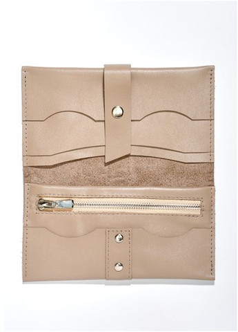 Жіночий шкіряний гаманець бежевий Sambag (302747282)