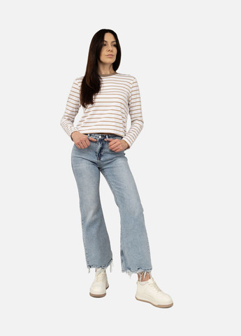 Футболка з довгим рукавом жіноча колір білий ЦБ-00266327 Yuki - (316655807)