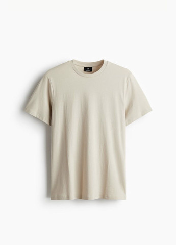 Светло-бежевая футболка H&M regular fit