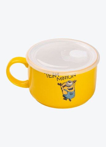 Миска керамическая с пластиковой крышкой, 900 мл, для супа и лапши Yiwu (315636853)