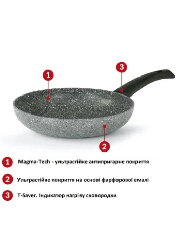 Сковорода без кришки Pietra Viva 20 см DAS301932 Flonal (316467563)