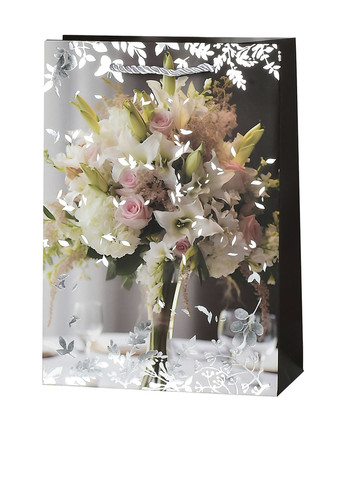 Подарочный бумажный пакет - "Flower", М цвет разноцветный ЦБ-00271153 No Brand (317210844)