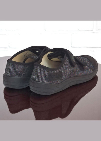 Черные текстильные кеды на липучках для мальчика валди Waldi