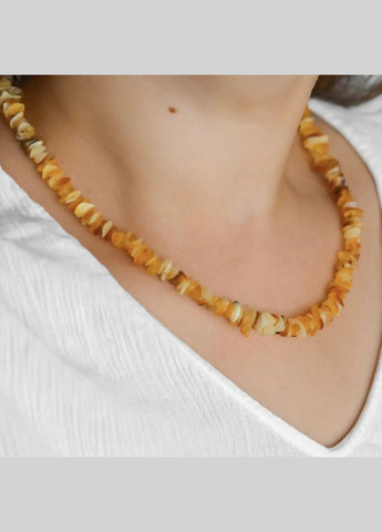 Намисто натуральний необроблений камінь лікувальний Бурштин на замку вкрутці 9-2мм+- L-50см(+-) No Brand Чокер (301279095)