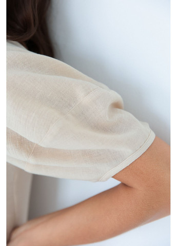 Бежевое праздничный, повседневный, коктейльное, вечернее платье с юбкой-солнце, а-силуэт BOHEMIA FINE CLOTHES