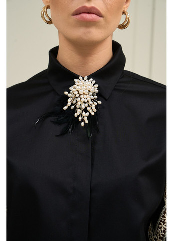 Чёрная черная блуза с изысканным рукавом - ua54 / eu48 Iren Klairie