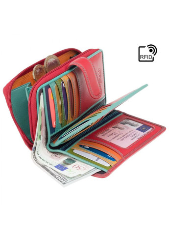 Кожаный женский кошелёк R13 RED/RHUMBA Carmelo c RFID Visconti (303831035)
