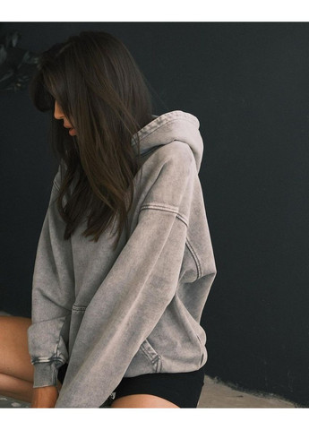 Потертий оверсайз Худі Кофта з капюшоном / TATON (363052492)