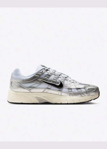 Білі всесезон кросівки чоловічі p-6000 cd6404-105 весна-літо шкіра текстиль сітка біло-сірі Nike