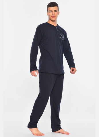 Піжама чоловіча темно-синього кольору Let's Shop (315746959)