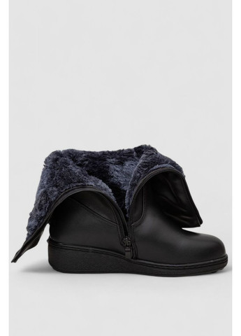 Чорні чоботи жіночі зимові на хутрі, колір чорний, 243ry203 Ager