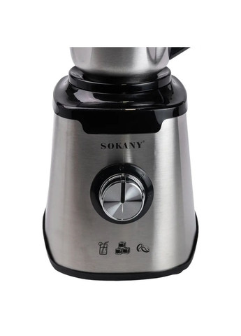 Стаціонарний блендер з кавомолкою SK-03030 з пластиковою чашею 1.5л для коктейлів 500Вт Бірюзовий Sokany (317311919)