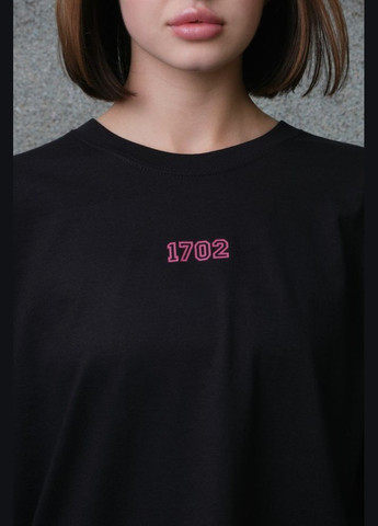 Оверсайз футболка з принтом pink 1702 black Without (325989253)