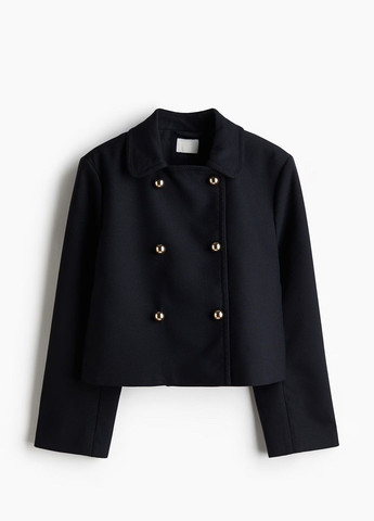 Темно-синий женский блейзер H&M однотонный - демисезонный
