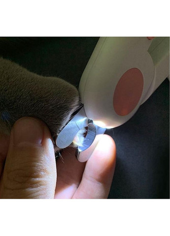 Кусачки триммер для когтей кошек и собак с контейнером и подсветкой Когтерез Розовый UKC (370188003)