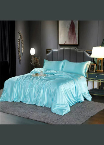 Атласное постельное белье Полуторный 145 x 210 + 4 x 50 x 70 (141412) No Brand (306633615)