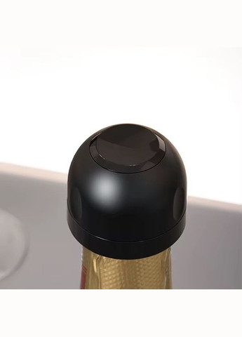 Вакуумна пробка для ігристого вина фіксатор стопер для пляшки Чорний No Brand (355692677)