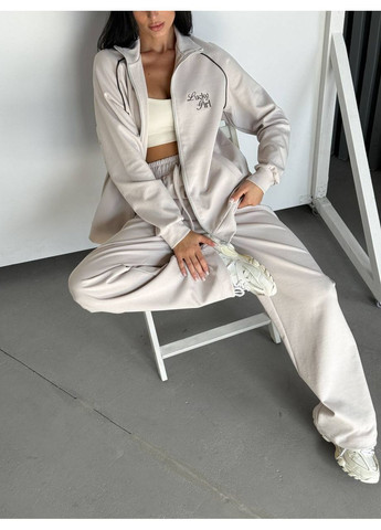 Женский костюм с вышивкой Lacky Girl из премиальной ткани, модель 075 DK/DL Мода без кордонів (355076558)