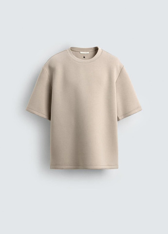 Светло-бежевый свитшот Zara однотонный (365703137)