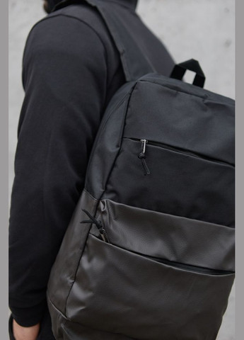 Рюкзак черный с отделкой из кожзама No Brand (328000433)
