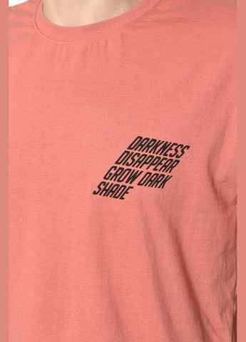 Теракотова футболка чоловіча напівбатальна теракотового кольору Let's Shop