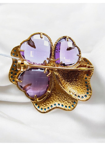 Золота брошка з аметистом 670060е-7бр Tango (354700148)