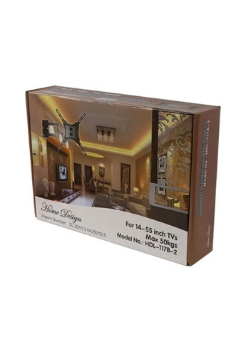 Кронштейн для телевизора HDL 117B2 14-55 дюймов с наклоном и поворотом. No Brand (340458562)