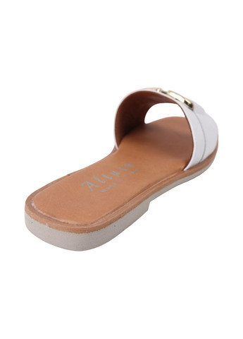 Белые шлепанцы женские белые натуральная кожа ALTURA