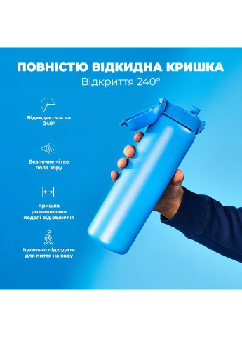 Металлическая вакуумная бутылка для воды 920 мл. Vacuum Insulated, Blue ION8 (383395725)