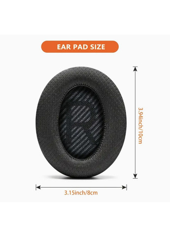 Амбушюры тканевые для Quietcomfort AE2, QC2, QC15, QC25, QC35, QC45 black черные Bose (361147860)