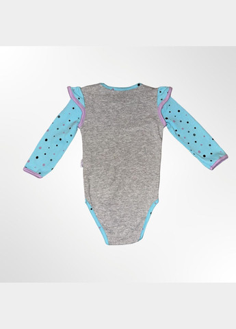 Детское боди с длинным рукавом 68-98 см Серый (0974) Nicol (338401263)