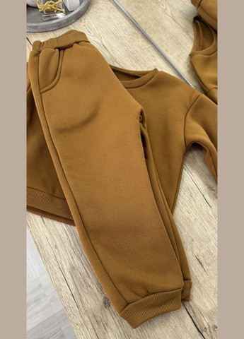 Горчичный демисезонный детский утепленный спортивный костюм BabyStyle