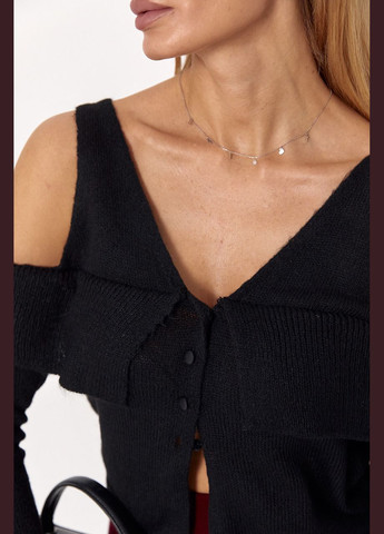 Женский вязаный пуловер с открытыми плечами Lurex (308725381)