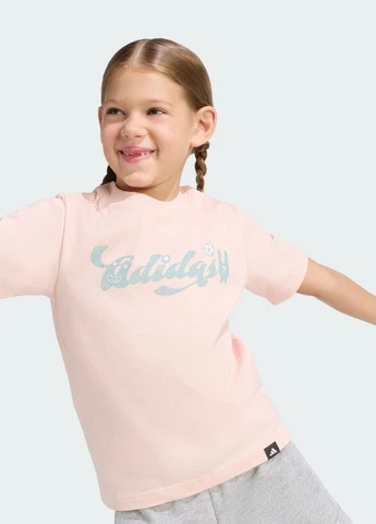 Рожева демісезонна футболка little kids tiro_nster graphic adidas