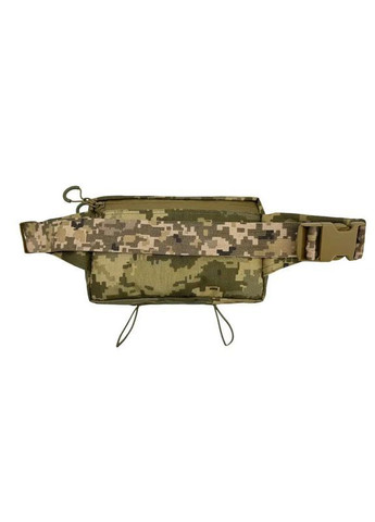 Сумка бананка маленькая из патч панелью ММ-14. Мужская сумка на пояс. HardKIT 8247111-2-HK (370239997)