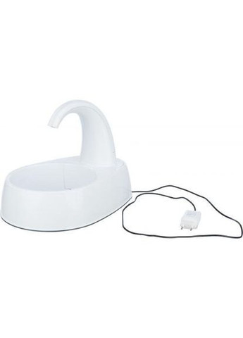 Поїлка-фонтан Curved Stream для котів та собак, біла, 2,5 л, 25х24,5х35 см (пластик) Trixie (349823236)